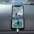 Self-adhesive dashboard holder for mobile phone in car