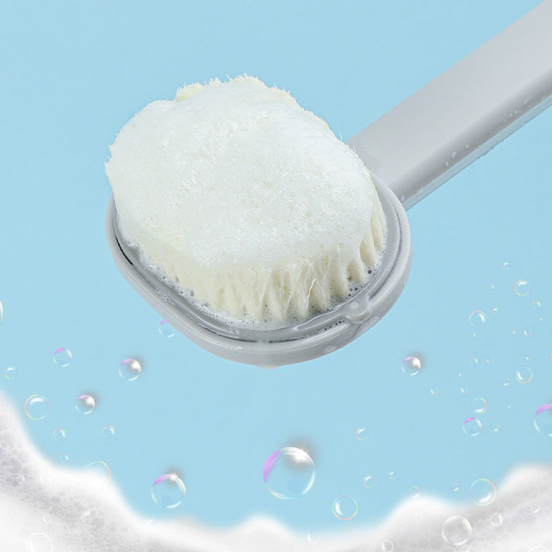 Long-handled bath massage cleaning brush