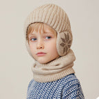 Kids Winter Fleece Scarf Suit Knit Hat