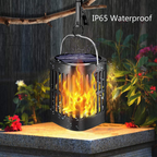 Solar LED Flame Lantern – Decorative Outdoor Lighting for Garden and Terrace with Hanging Possibility