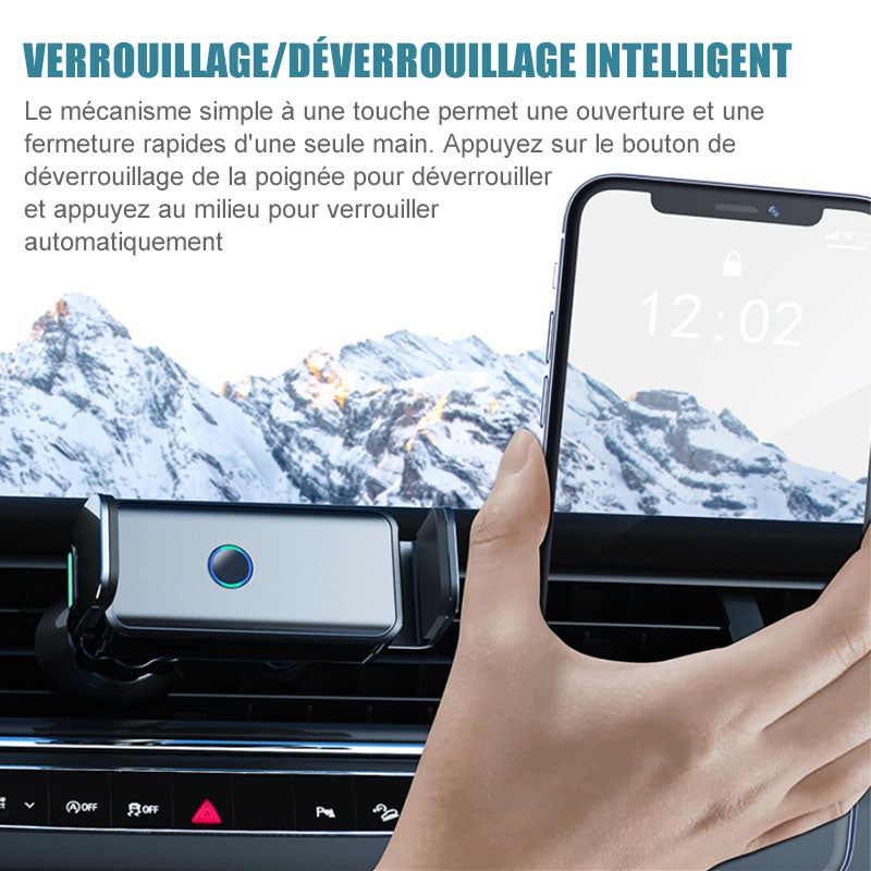 Adaptive phone holder with 360-degree rotation