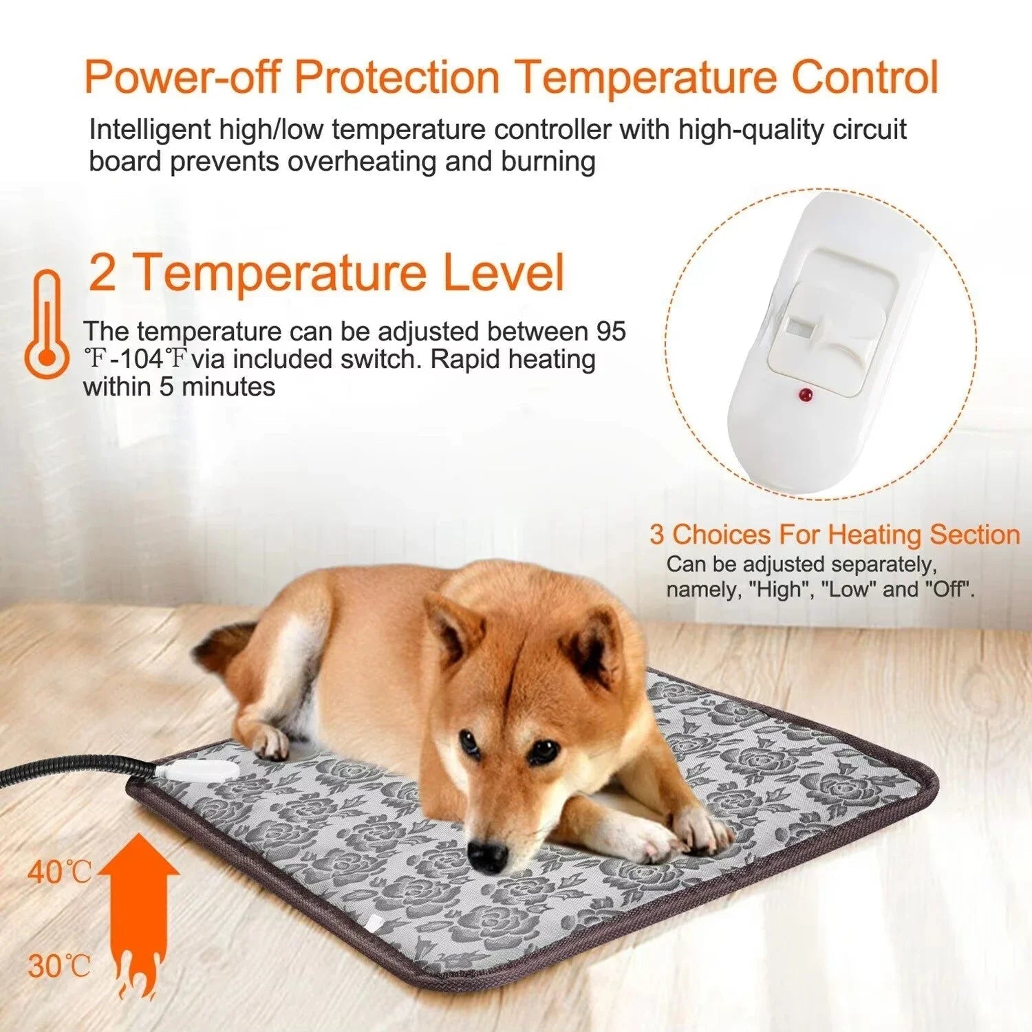 Adjustable Electric Dog Heating Pad