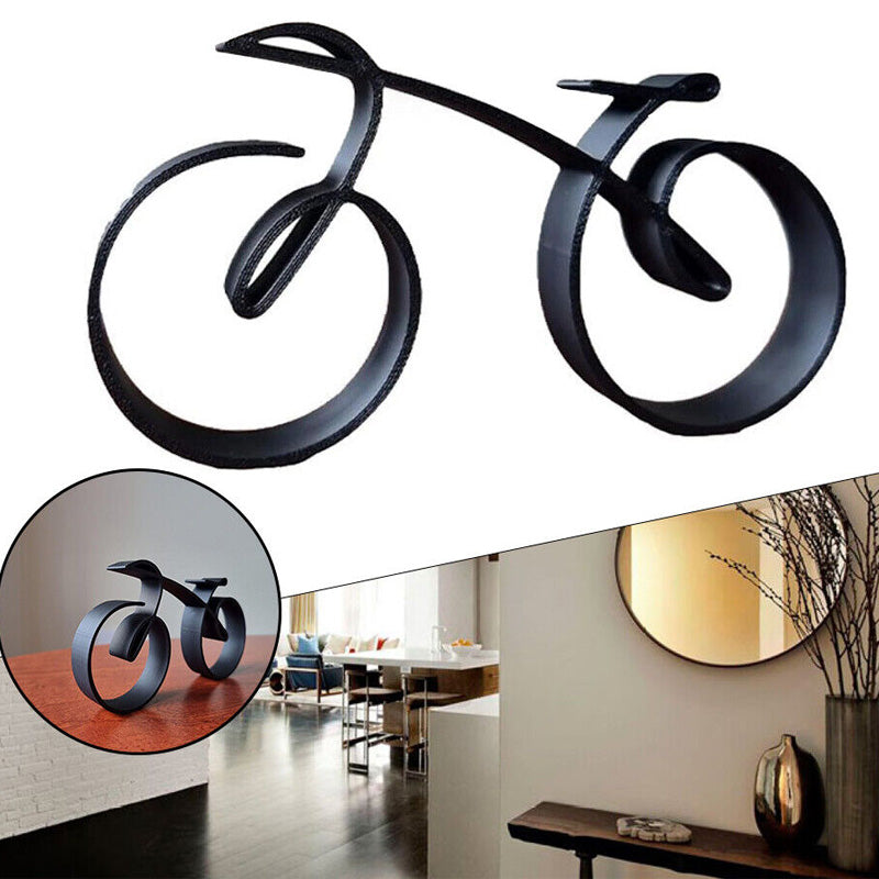 Velaro Bike Sculpture | Minimalist Wire Frame Design | Iron Black | Gift Idea for Bike Lovers