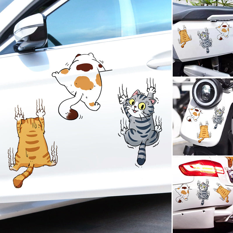 Cute Cat Cartoon Car Sticker