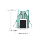 Multifunctional travel backpack with drawstring and embroidery