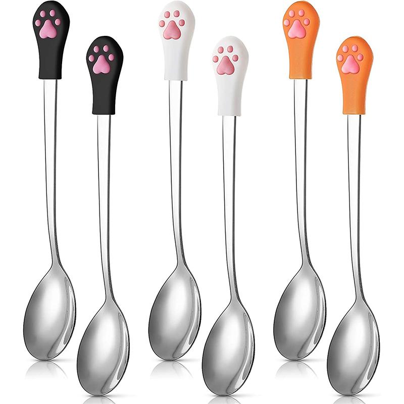 Stainless Steel Spoon for Food with Cat Claws