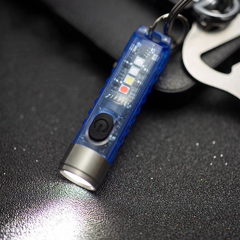 Mini flashlight with keychain