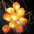 SolaraGleam Himalayan Salt String Lights | Warm Amber Light | Portable Natural Crystal Decoration for Home