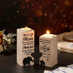 Smile A Lot More - Wooden Candle Holder with Candle Gift for Your Loved Ones