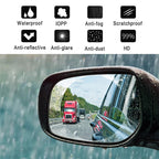 Rainproof film for car mirrors