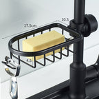 Shower holder for Shampoo & Soap – Stainless Aluminium – Silver or Black – No Drilling