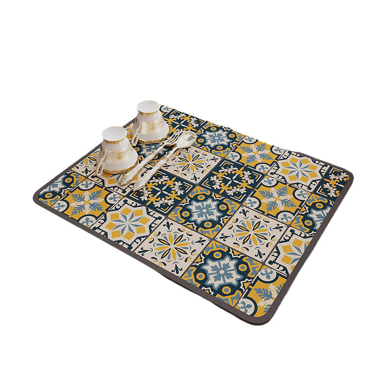 Retro Quick-drying Water-repelling Mat for Kitchen-Bar-Countertops