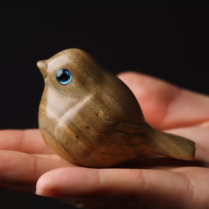 Handcrafted wooden carved bird