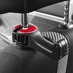 2-in-1 Car Headrest Hooks – Holds Bags & Serves as Smartphone Holder