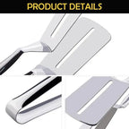 2-in-1 stainless steel kitchen tongs
