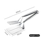 2-in-1 stainless steel kitchen tongs
