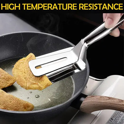 2-in-1 stainless steel kitchen tongs