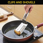 2-in-1 stainless steel kitchen tongs