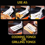 2-in-1 stainless steel kitchen tongs