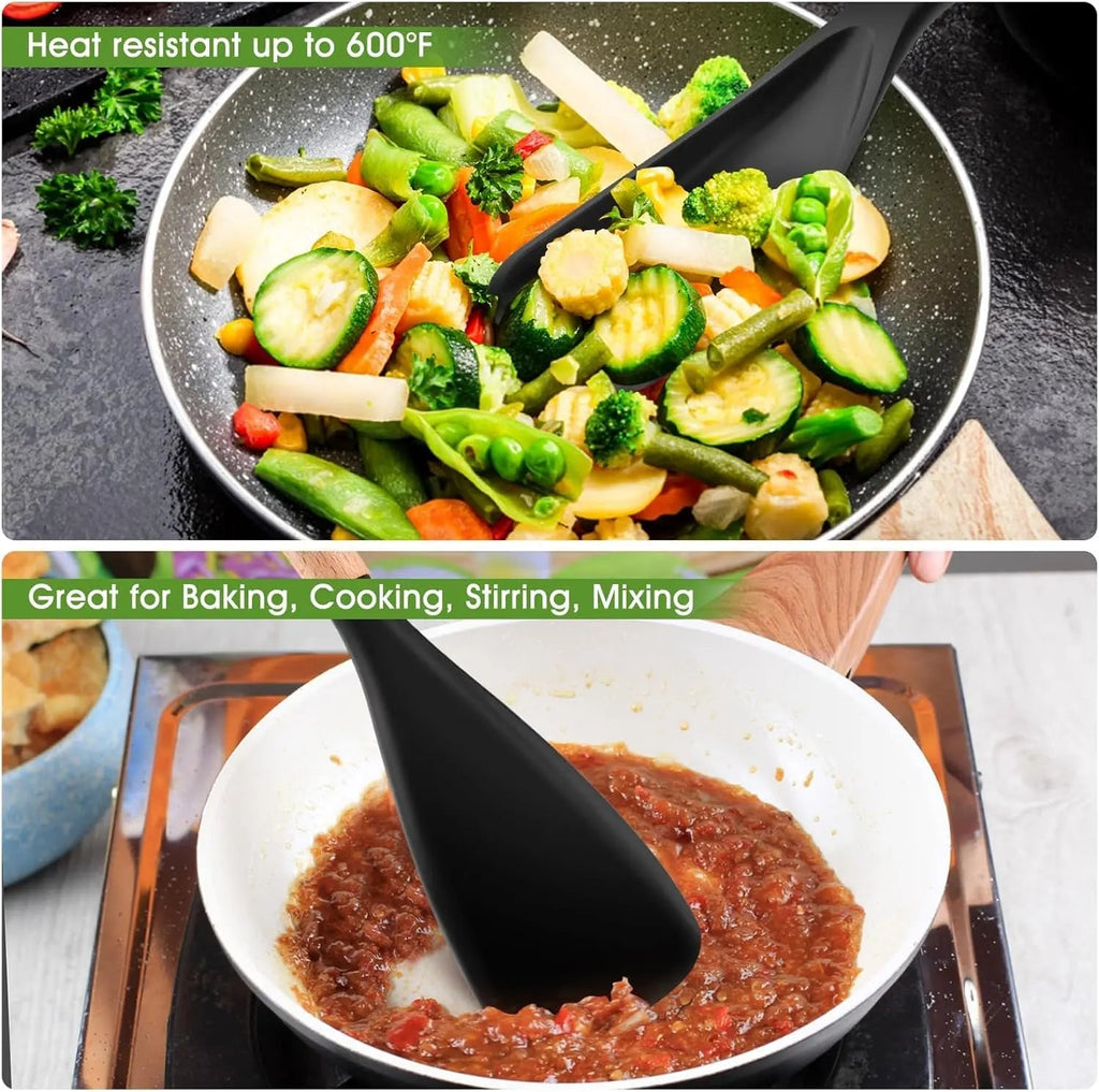 2-in-1 Silicone Cooking and Serving Spoon