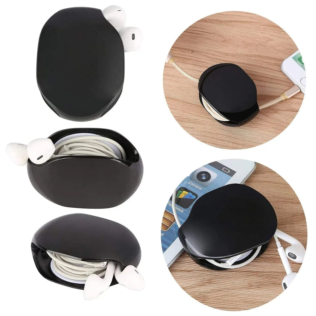 Automatic Cable Reel – Retractable Organizer for USB & Headphone Cables