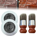 Balm for leather and wood for scratch removal and care