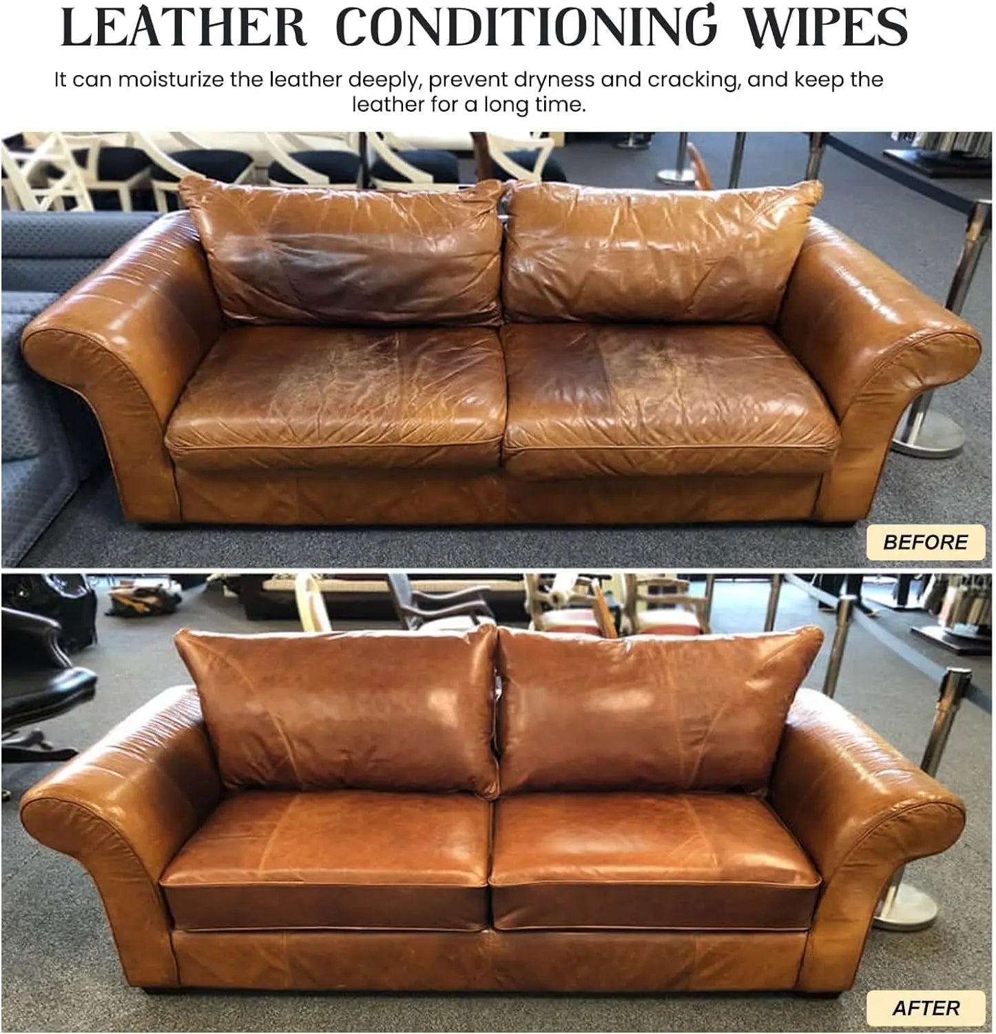 Balm for leather and wood for scratch removal and care