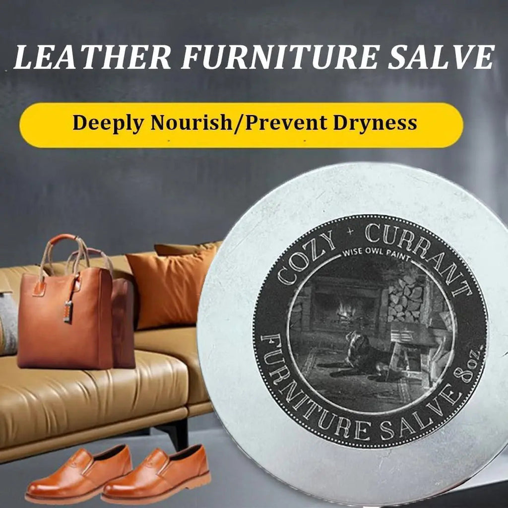 Balm for leather and wood for scratch removal and care