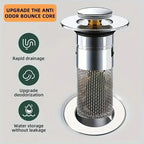 Stainless Steel Pop-Up Drain Strainer for Effortless Clog Prevention