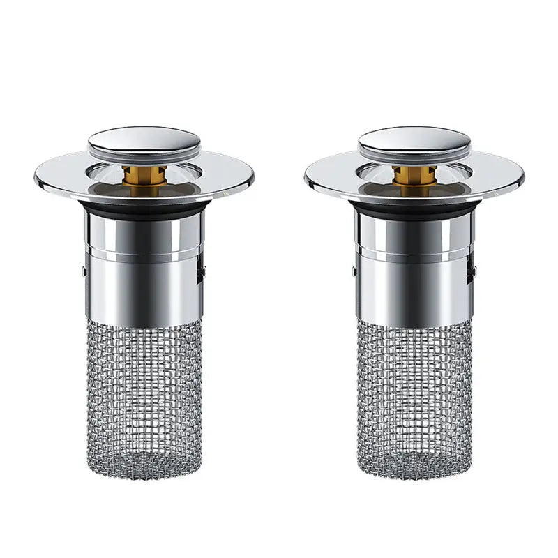 Stainless Steel Pop-Up Drain Strainer for Effortless Clog Prevention