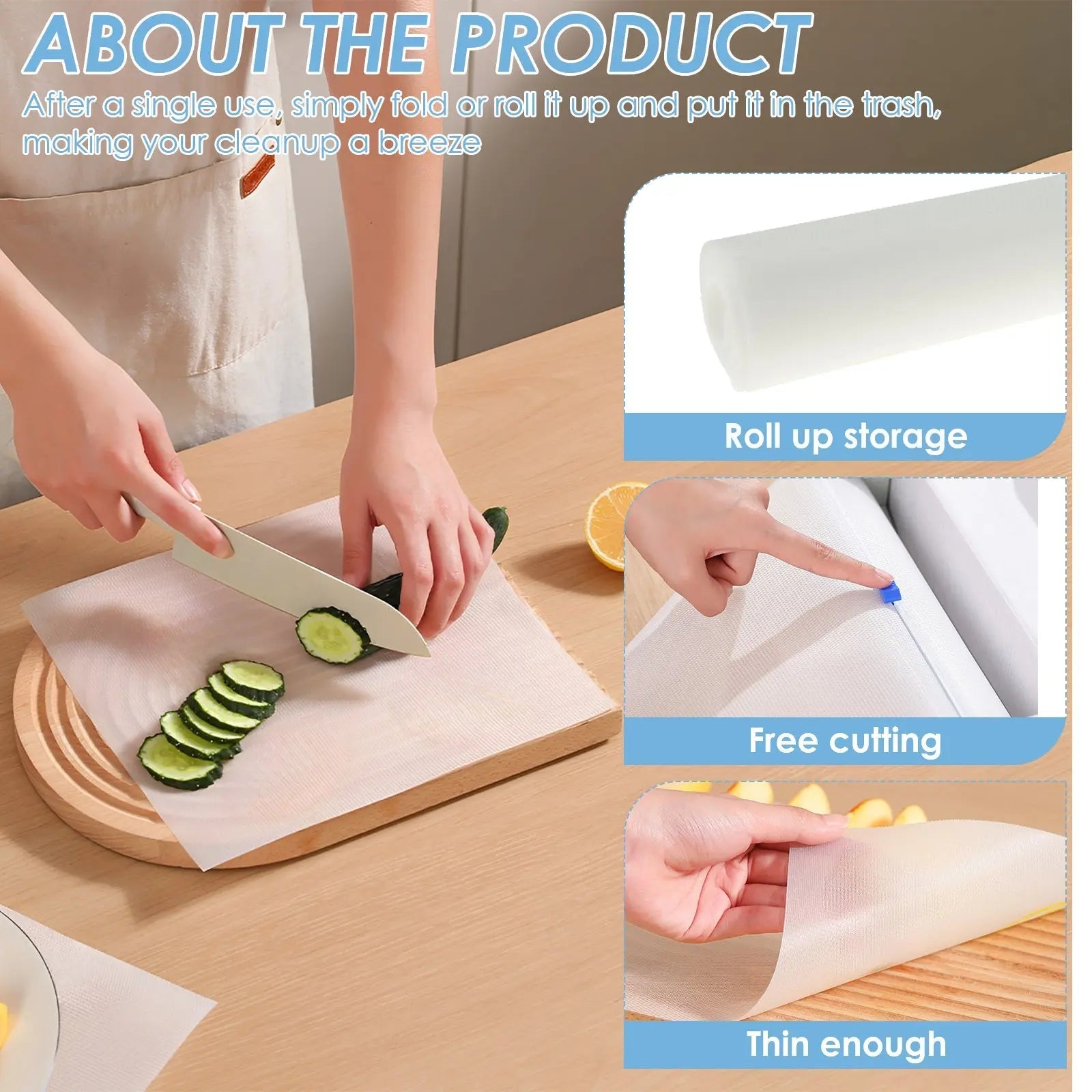 Disposable Cutting Mat – Effortless & Hygienic Food Preparation Anywhere
