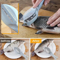 Fish scale remover with catch lid