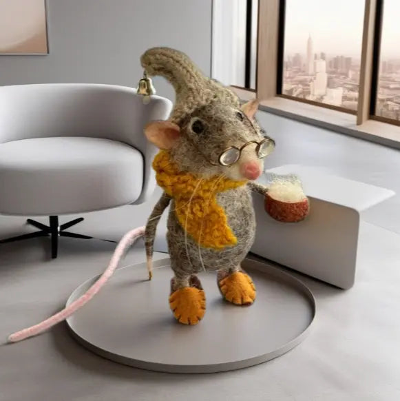 Handmade Felt Mouse – A Touch of Magic for Your Home