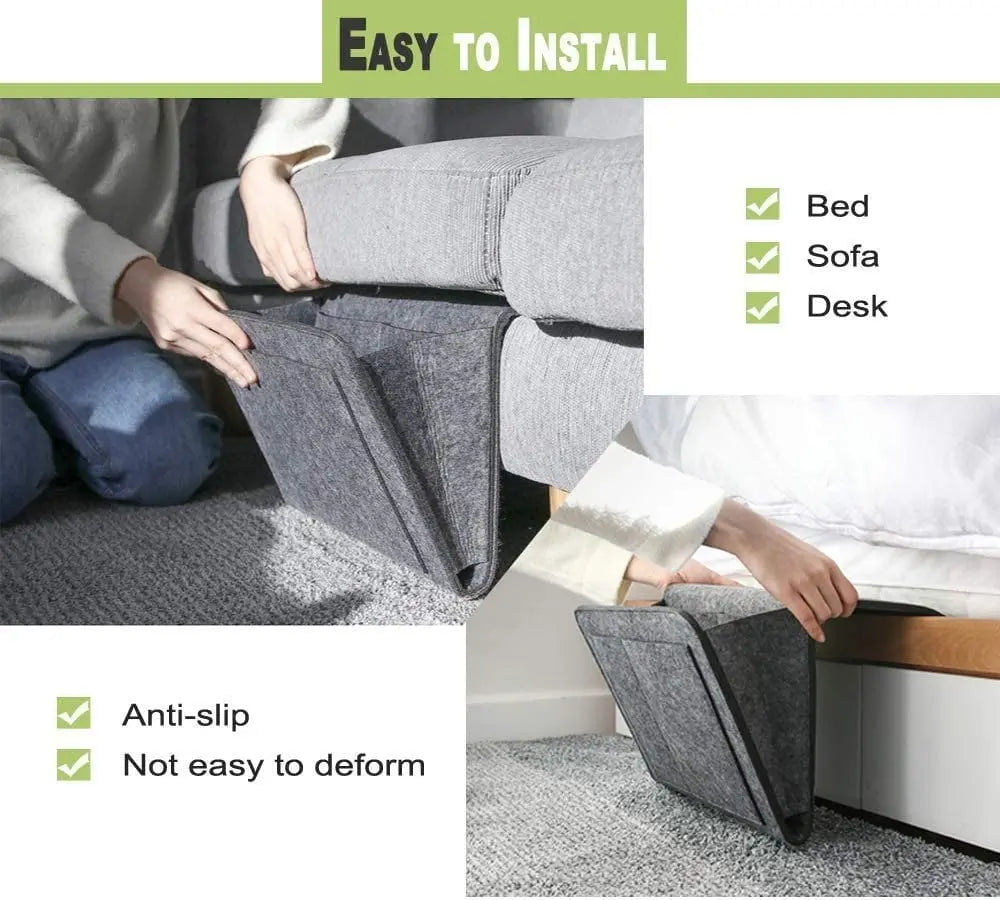 Hanging Bed Organizer – Space-saving Storage with Large Pockets