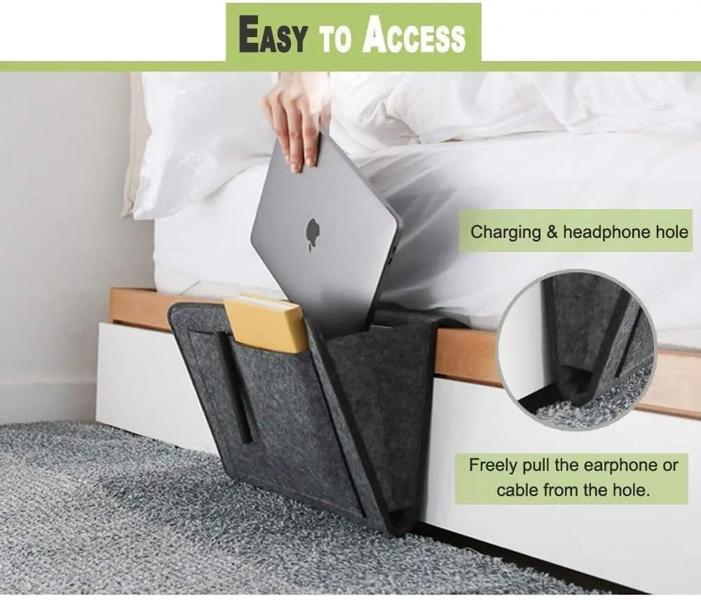 Hanging Bed Organizer – Space-saving Storage with Large Pockets