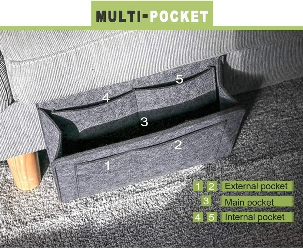 Hanging Bed Organizer – Space-saving Storage with Large Pockets
