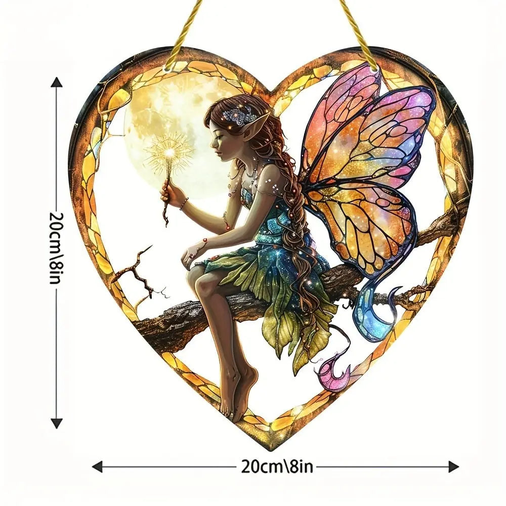 Heart-shaped Elf Light Catcher – Enchanting Home Decoration
