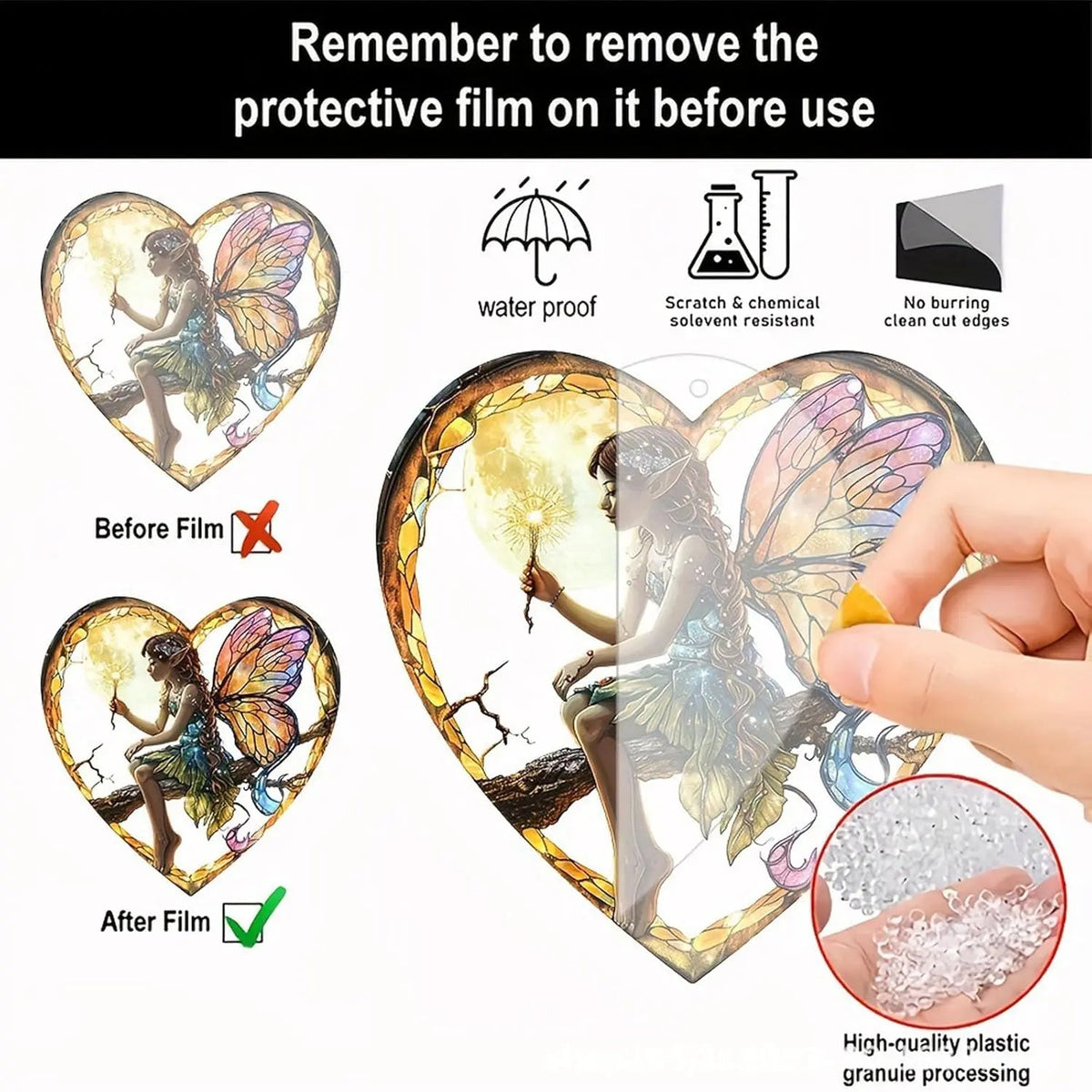 Heart-shaped Elf Light Catcher – Enchanting Home Decoration
