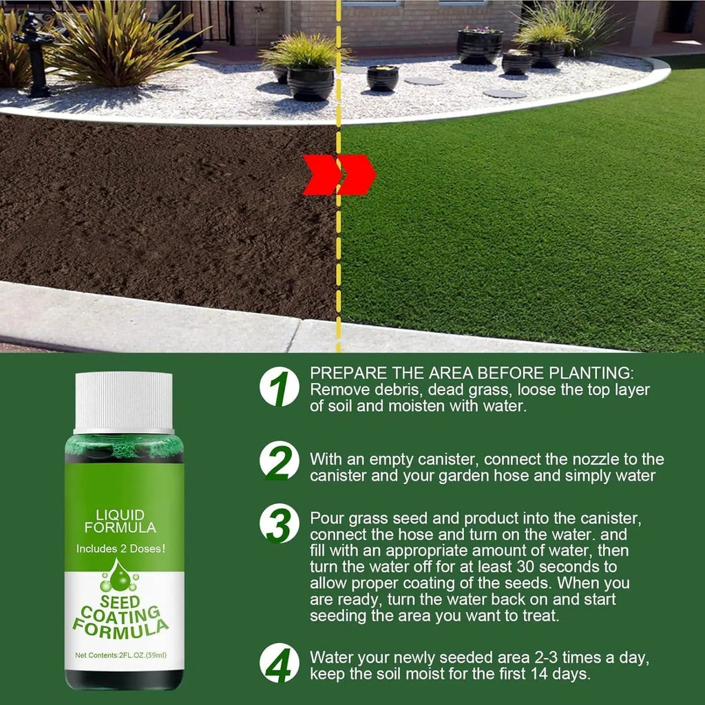 Ready-to-Use Hydroseed Lawn Repair Formula with Up to 40 m² Coverage