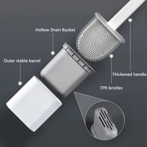 Hygienic Silicone Toilet Brush – Deep Cleaning without Scratches