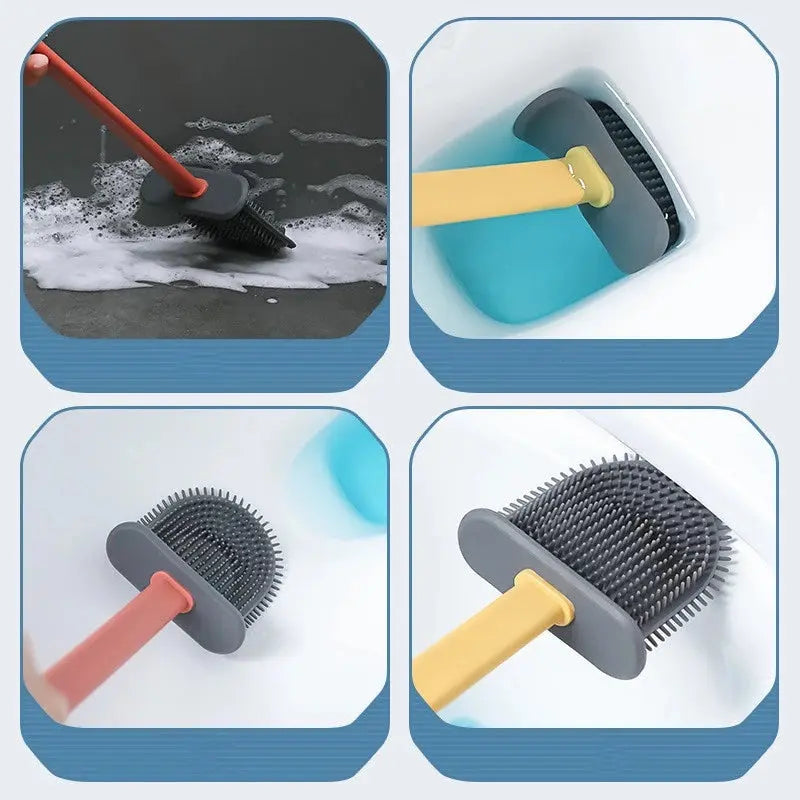 Hygienic Silicone Toilet Brush – Deep Cleaning without Scratches
