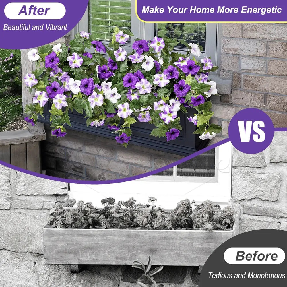 Artificial Spring Petunias made of Silk – Perfect for Calm Home Accents