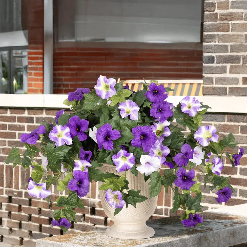 Artificial Spring Petunias made of Silk – Perfect for Calm Home Accents