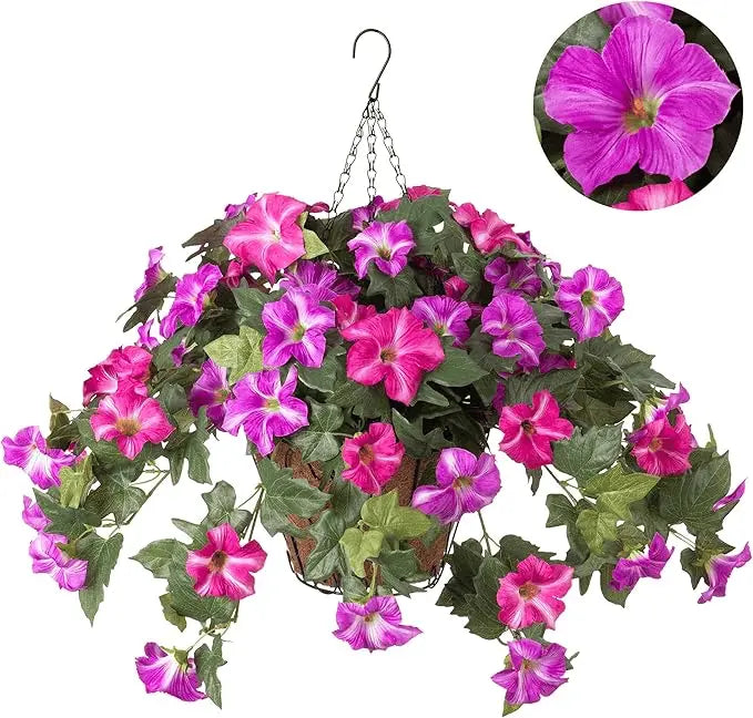 Artificial Spring Petunias made of Silk – Perfect for Calm Home Accents