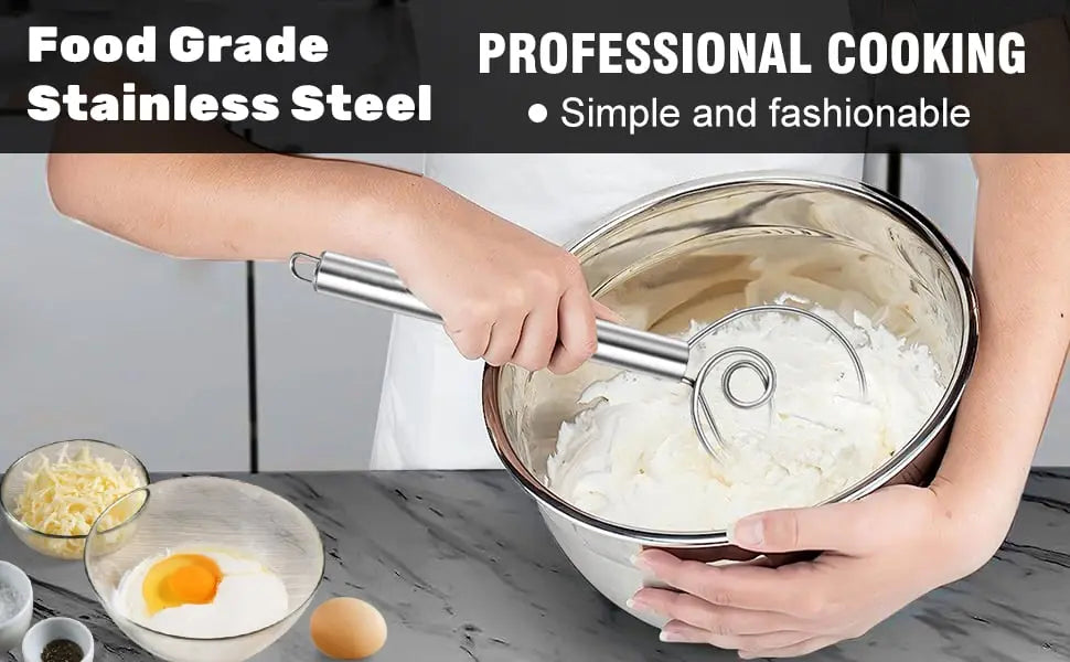 Food-safe stainless steel dough mixer – Simple & Efficient