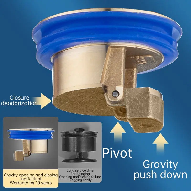 Brass drain core – Odor stopper & hair strainer for floor drains