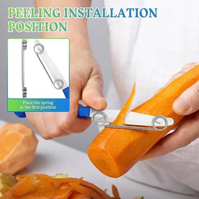 Multifunctional Vegetable Peeler with Adjustable Thickness