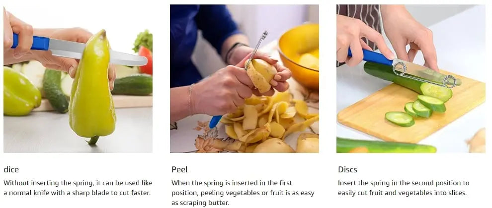 Multifunctional Vegetable Peeler with Adjustable Thickness