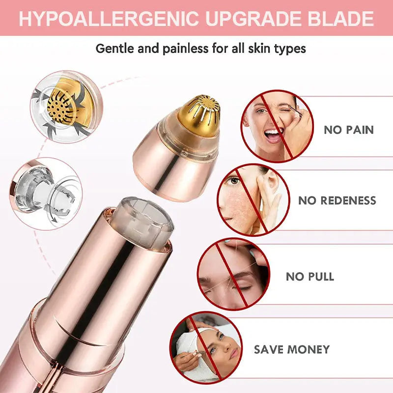 Pain-Free Electric Eyebrow Trimmer for Precise Hair Removal