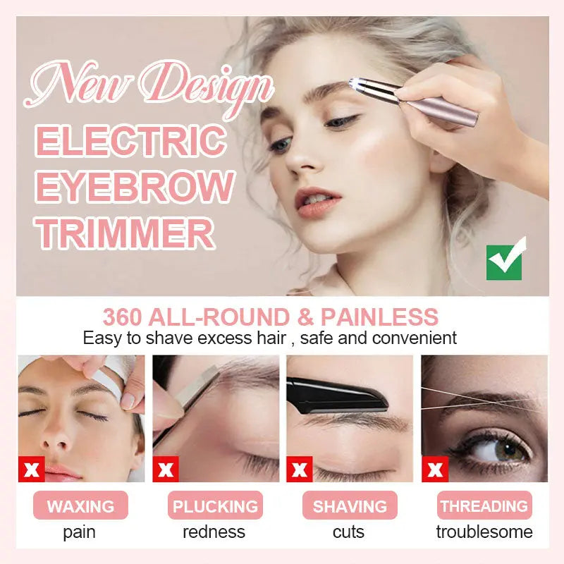 Pain-Free Electric Eyebrow Trimmer for Precise Hair Removal
